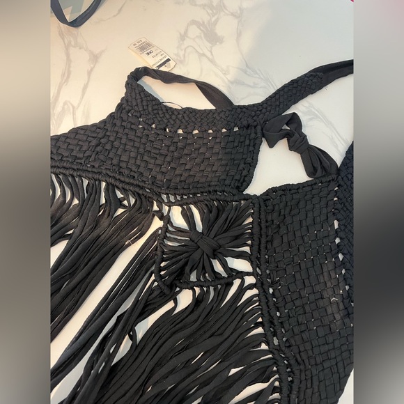 Crochet Fringe Top/Swim Cover-up with tassels - brand new (one size fits all) - Picture 1 of 4